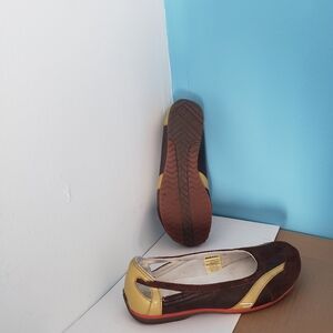 Diesel Y2K Retro Genuine Leather Ballet Flats Slip on Colorblock 38eu=7.5us RaRe